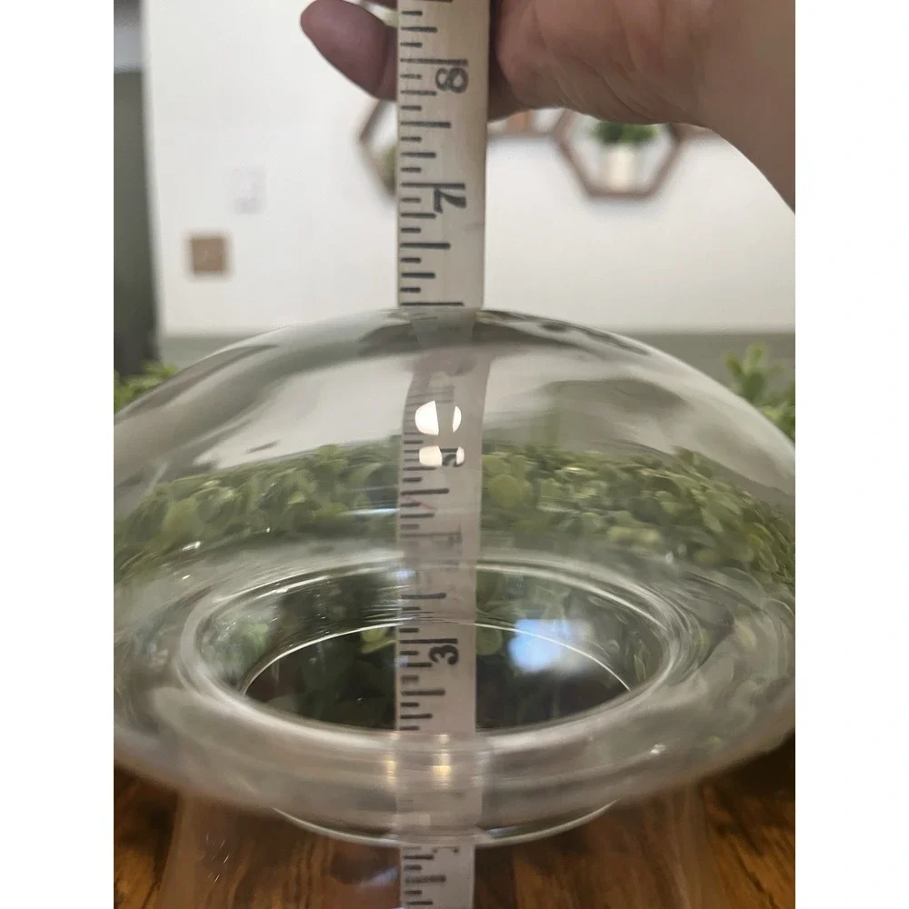 Vintage Mid Century Clear Glass Mushroom Shaped Terrarium Jar